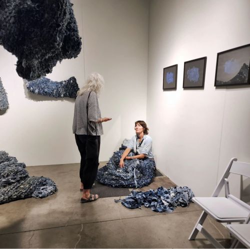 Megan Prince and in her art installation